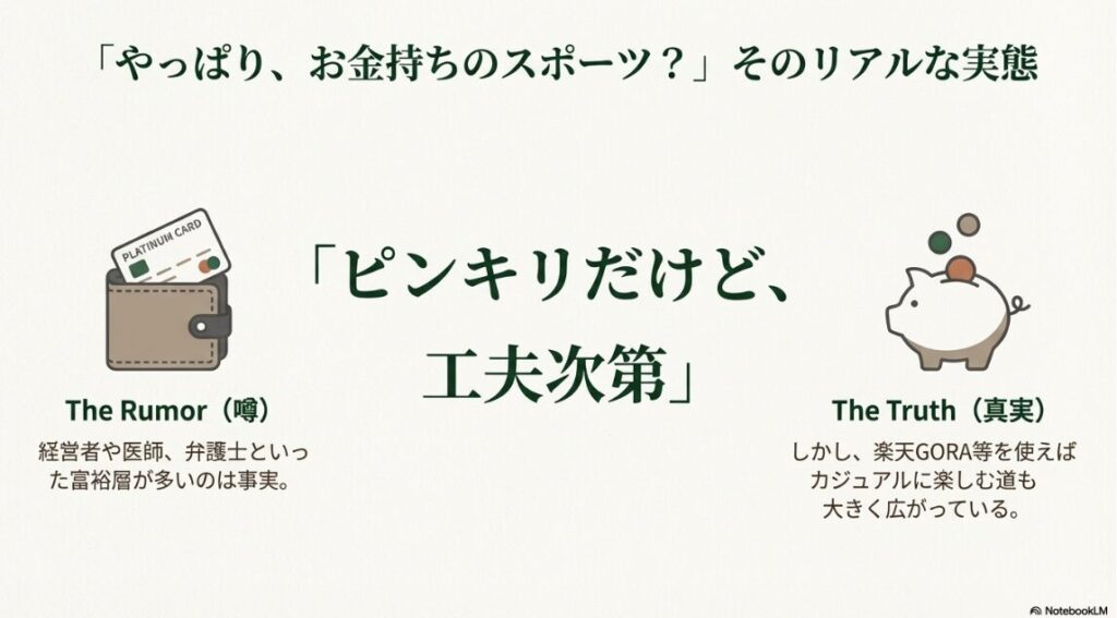 ゴルフ趣味の年収とお金持ちが多い噂の真実