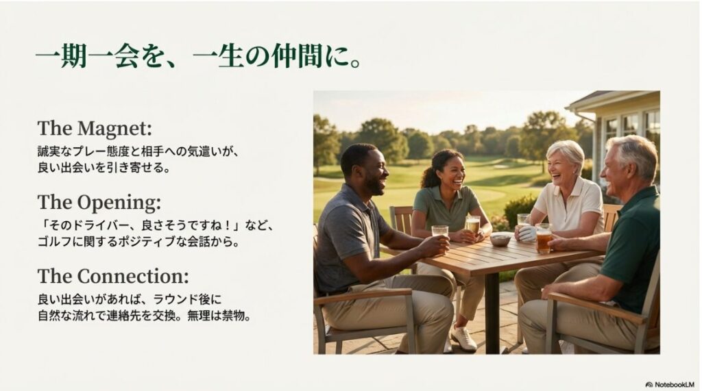  1人予約から始まる一期一会の出会い