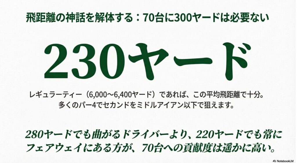 飛距離の神話を解体してスコアを安定させる