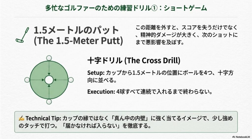 ショートパットの精度を高める練習法