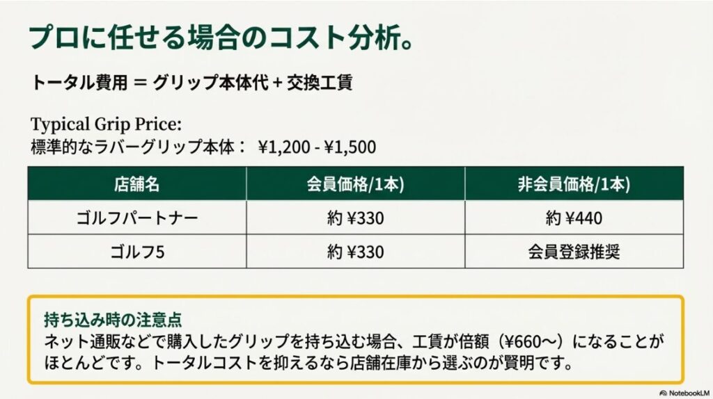 店舗でのコストと持ち込み注意点