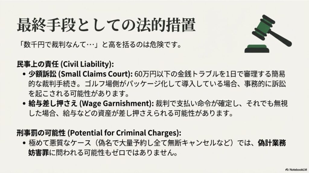 法的手続き（少額訴訟・給与差し押さえ）