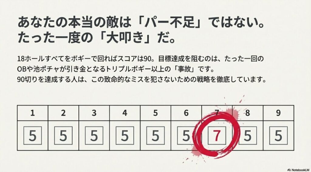 90切りの難易度を正しく理解してスコアを改善