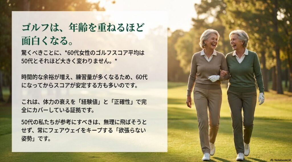 年齢を重ねるほどゴルフが面白くなる理由と、60代の経験値・正確性の重要性