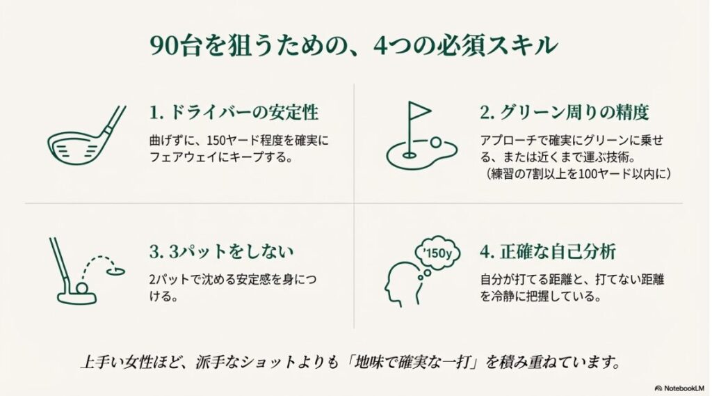90台達成に必須の4つのスキル