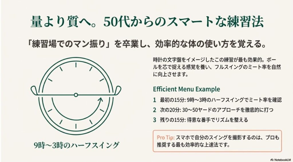時計の文字盤をイメージしたハーフスイングでミート率を向上させる練習法