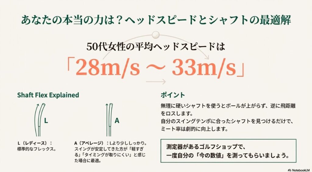 L（レディース）とA（アベレージ）の違いと、最適なシャフト選びのポイント