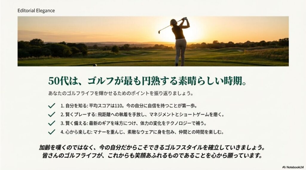 自分を知り、賢く備え、心から楽しむためのゴルフライフ総まとめ