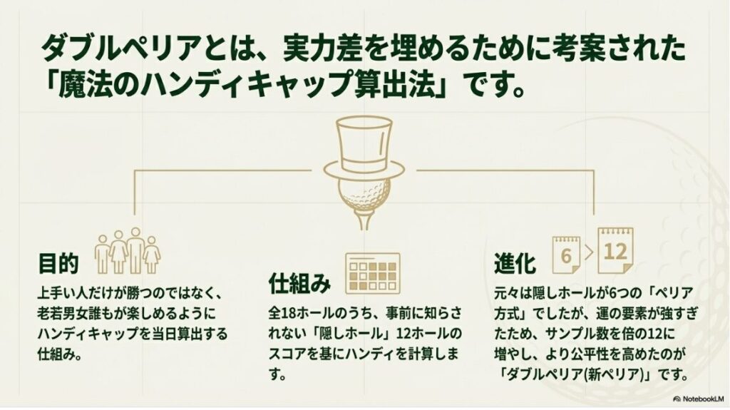 ペリア方式からダブルペリア方式への進化と12枚の隠しホールの仕組み図解