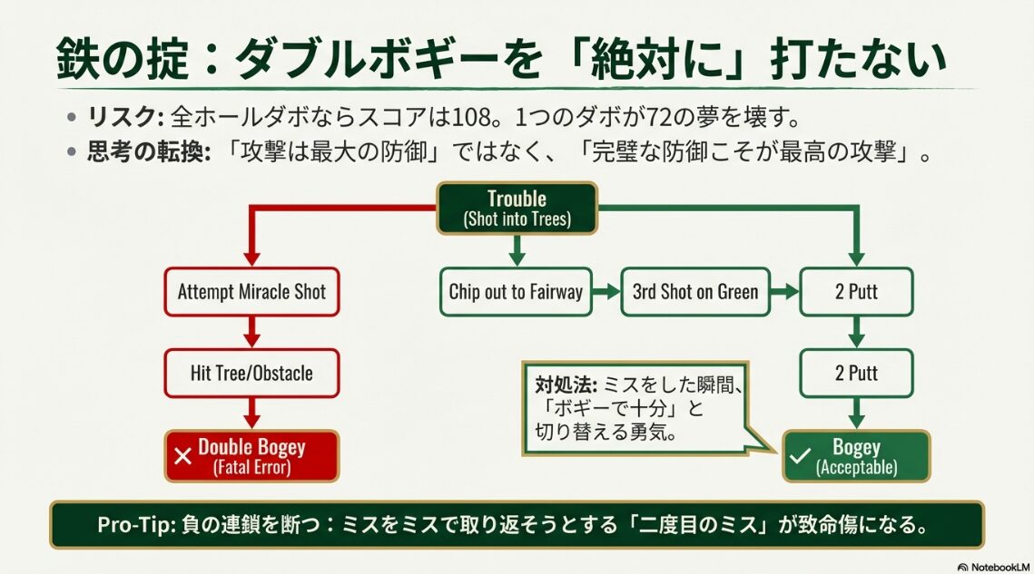 ダブルボギーを絶対に打たないためのリスク管理フロー