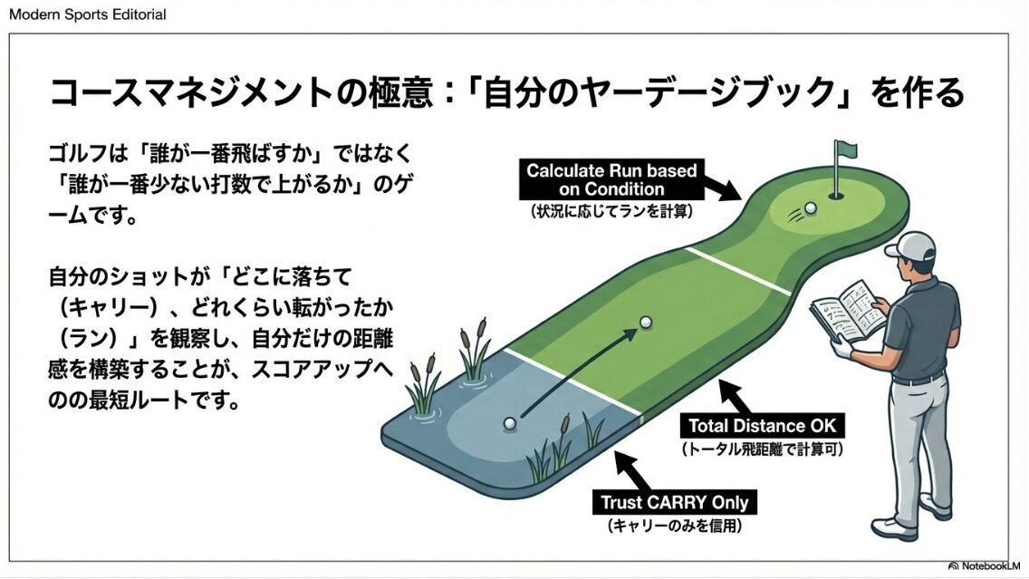 自分専用のヤーデージブックを作成しキャリーを信じるマネジメントの極意