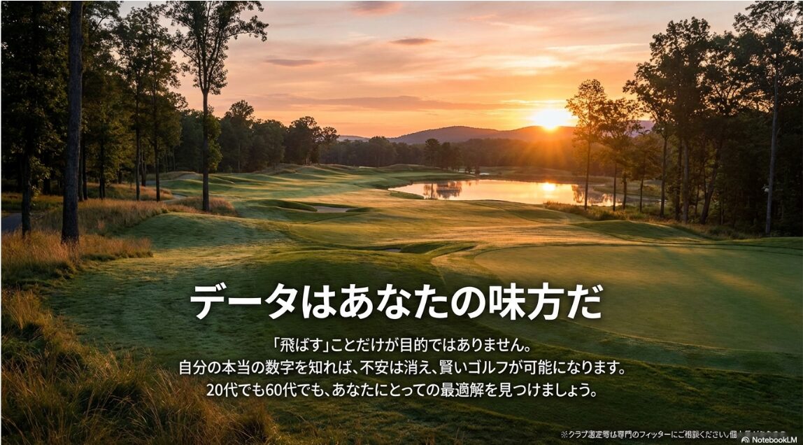 ドライバー飛距離データ分析の結論。自分だけの最適解を見つけるための応援メッセージ
