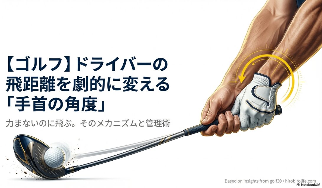 ゴルフドライバーの手首の角度に関する練習時の4つのチェック項目