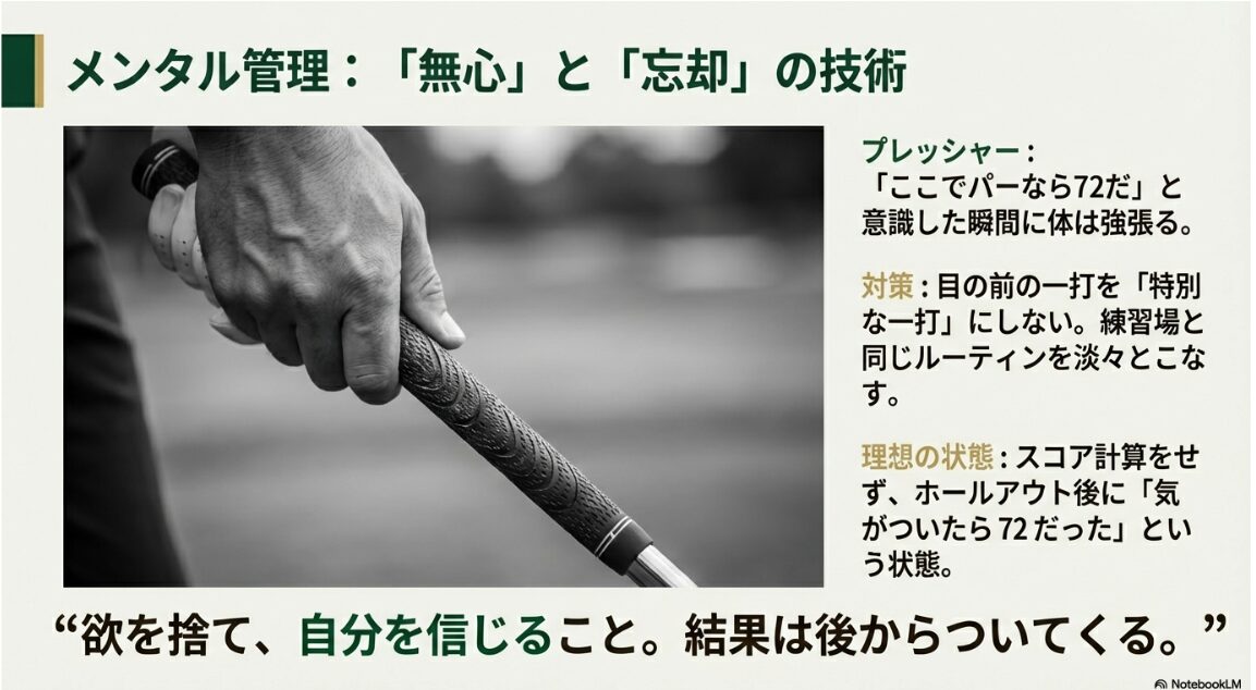 ゴルフのメンタル管理とルーティンの重要性