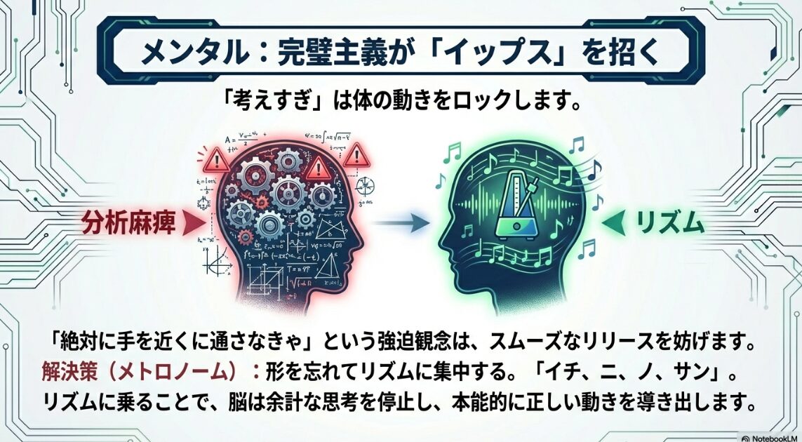 ゴルフスイングにおけるメンタル管理と分析麻痺（イップス）の予防