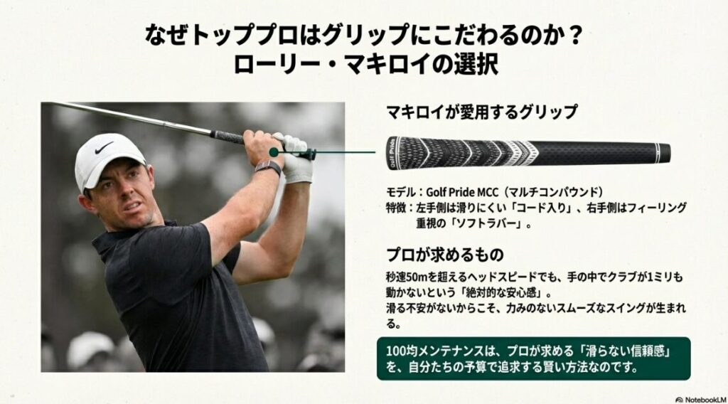 ローリー・マキロイが愛用するGolf Pride MCCグリップの解説