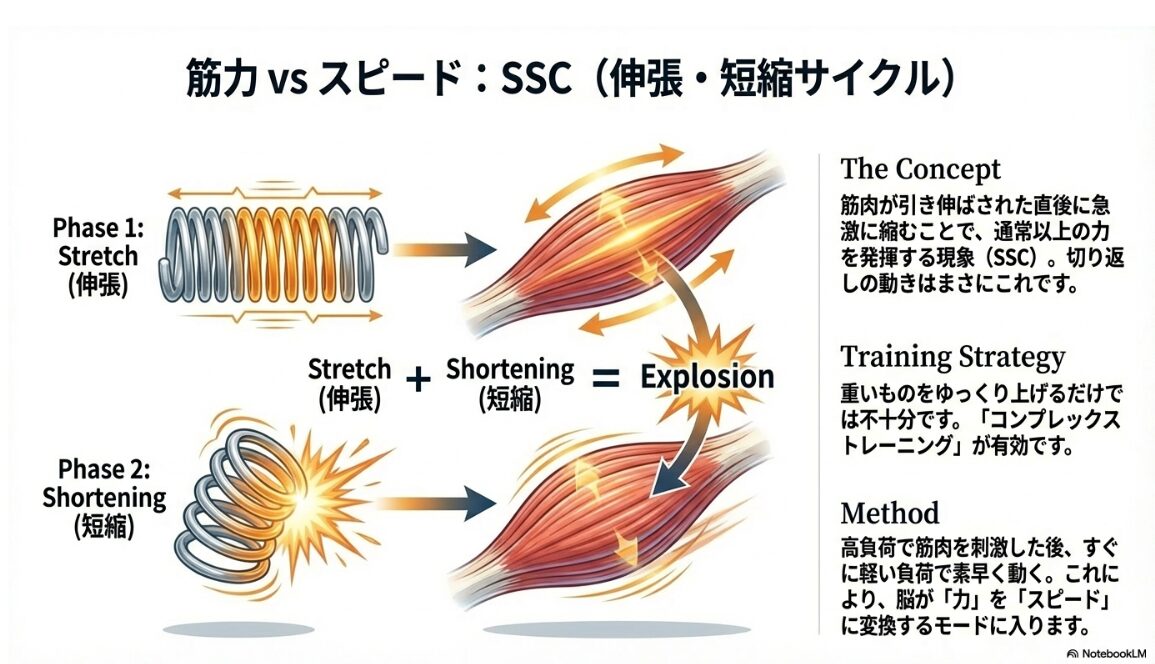 筋肉のバネを利用するSSC（伸張・短縮サイクル）とゴルフスイングの関係