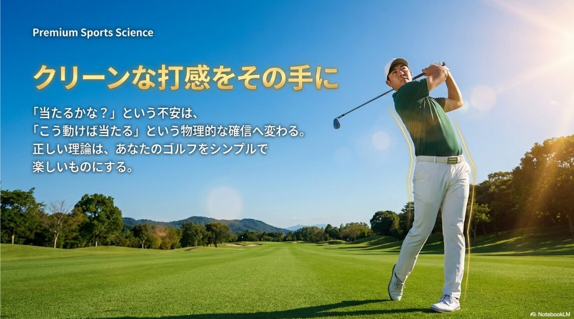 物理的な理論を理解し不安を確信に変えてクリーンな打感を手に入れたゴルファー