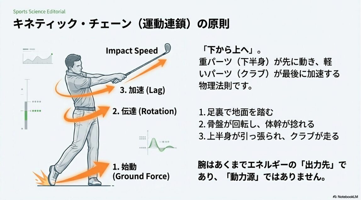 ゴルフにおける地面反力（グラウンドフォース）の活用法
