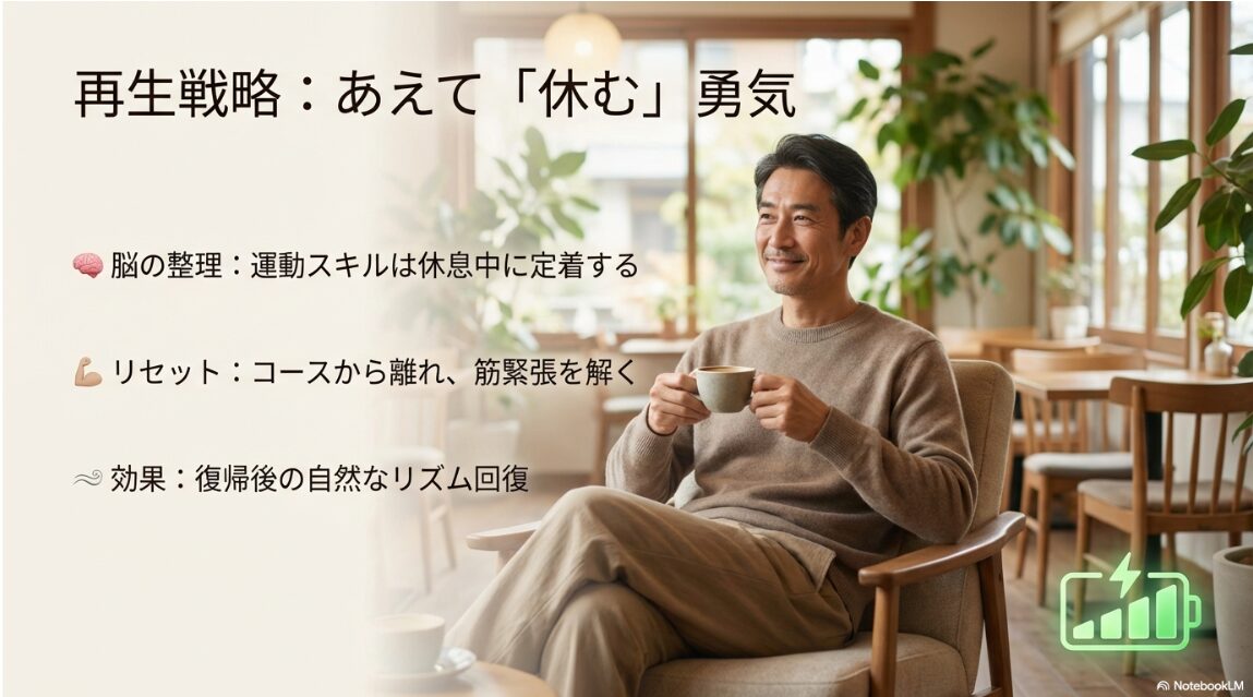 ゴルフ不調時に休むことでスイングの再現性を回復させる戦略