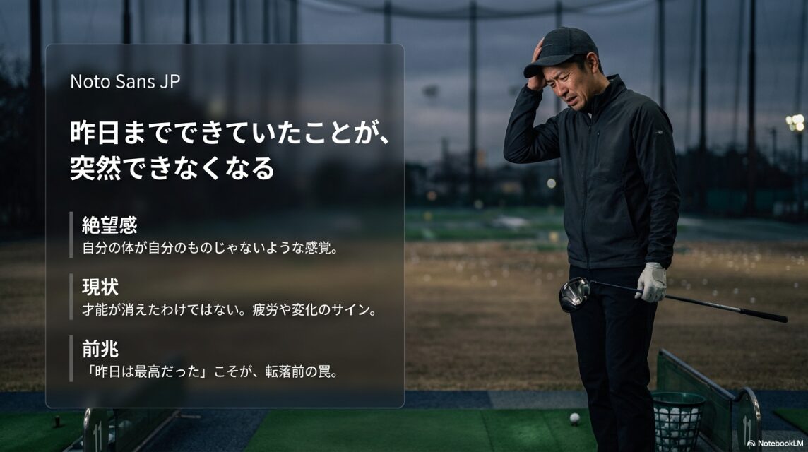 ゴルフが急に下手になる前兆とスランプのサイン